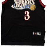 Philadelphia 76ers #3 Allen Iverson Adidas Nba Jersey - XL Black Polyester