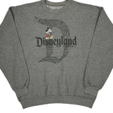 Disneyland Resort Disney Graphic Sweatshirt - Large Grey Cotton Blend