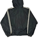 Adidas Striped Windbreaker - Medium Black Nylon