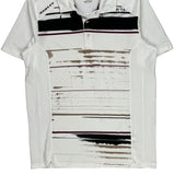 Oakley Striped Polo Shirt - Large Brown Polyester