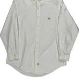 Polo Player Logo Ralph Lauren Shirt - Large White Cotton