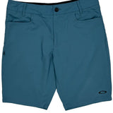 Oakley Chino Shorts - 34W 10L Blue Polyester