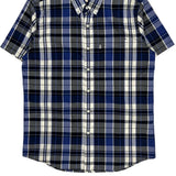 Levis Checked Short Sleeve Shirt - Medium Gray Cotton