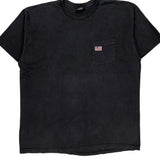 American Flag Patch Polo By Ralph Lauren T-Shirt - Large Black Cotton