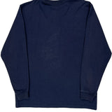 Carhartt Long Sleeve T-Shirt - Large Navy Cotton