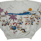 Unbranded Cartoon Sweatshirt - XL White Cotton Blend
