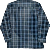 Dickies Checked Flannel Shirt - Medium Blue Cotton Blend