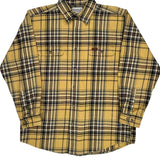 Carhartt Checked Flannel Shirt - Large White Cotton