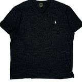 Polo By Ralph Lauren V-Neck T-Shirt - XL Black Cotton