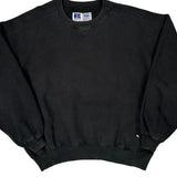 Russell Athletic Sweatshirt - Large Black Cotton