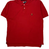 Chaps Ralph Lauren Polo Shirt - Medium Red Cotton