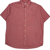 Lacoste Short Sleeve Shirt - Medium Red Cotton