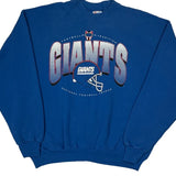 Giants Hanes Football Sweatshirt - 2XL Blue Cotton Blend