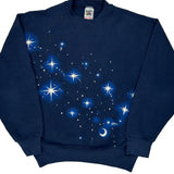 Made In USA Fruit Of The Loom Graphic Sweatshirt - Medium Navy Cotton