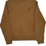 Polo By Ralph Lauren 1/4 Zip - XL Brown Wool