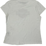 Motorcycles Harley Davidson Graphic T-Shirt - Small White Cotton