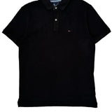 Tommy Hilfiger Polo Shirt - Medium Black Cotton