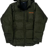 Hooded Polo By Ralph Lauren Puffer - Small Green Polyester