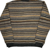 Tricot St Raphael Striped Sweater - Large Multicoloured Merino Wool