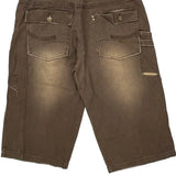 Raiders Baggy Carpenter Shorts - 38W 15L Brown Cotton