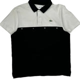 Lacoste Polo Shirt - Medium Black & White Cotton