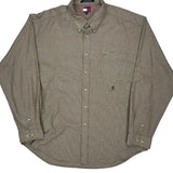 Tommy Hilfiger Checked Shirt - 2XL Khaki Cotton