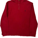 Polo By Ralph Lauren 1/4 Zip - XL Red Cotton