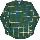 Tommy Hilfiger Checked Shirt - Large Green Cotton