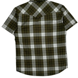 Levis Checked Short Sleeve Shirt - Small Gray Cotton