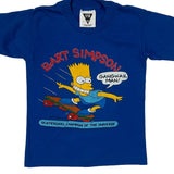 Age 7 The Simpsons Bart Simpson T-Shirt - Small Blue Cotton
