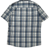 Quiksilver Checked Short Sleeve Shirt - XL Blue Cotton