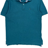 Tommy Hilfiger Polo Shirt - Large Blue Cotton