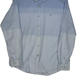 New York Fit Tommy Hilfiger Shirt - Large Blue Cotton