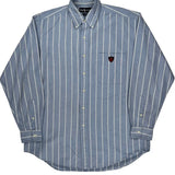 Ralph Lauren Striped Shirt - Medium Blue Cotton