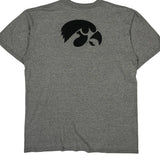 Iowa Hawkeyes Football Nike T-Shirt - Medium Grey Cotton