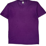 Blank Jerzees Single Stitch T-Shirt - XL Purple Cotton Blend