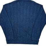 Chaps Ralph Lauren Herringbone Sweater - Medium Blue Cotton