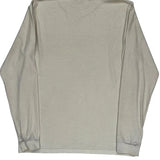 Work In Progress Carhartt Spellout Long Sleeve T-Shirt - Large Cream Cotton