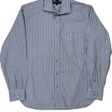 Tommy Hilfiger Striped Shirt - Large Blue Cotton