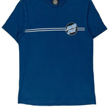 Santa Cruz Spellout T-Shirt - Small Blue Cotton