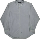 Ralph Lauren Striped Shirt - XL Blue Cotton
