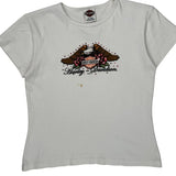 Savannah Harley Davidson Graphic T-Shirt - Large White Cotton