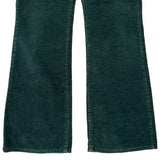 80S Levis Flared Cord Pants - 28″ Waist Green Corduroy