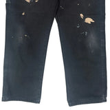 Dickies Cargo Carpenter Trousers - 36W 30L Black Cotton