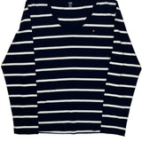 Tommy Hilfiger Striped Long Sleeve T-Shirt - 2XL Navy Cotton