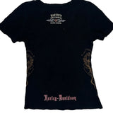 Harley Davidson Graphic T-Shirt - XL Black Cotton