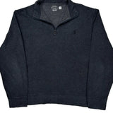 Polo By Ralph Lauren 1/4 Zip - Large Gray Cotton