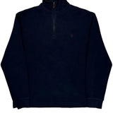 Polo By Ralph Lauren 1/4 Zip - Medium Navy Cotton