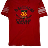 21 Battalion 5Th Air Defense Artillery Pirmasens Germany Velva Sheen Single Stitch T-Shirt - Large Red Cotton