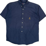 Chaps Ralph Lauren Short Sleeve Shirt - Large Navy Cotton